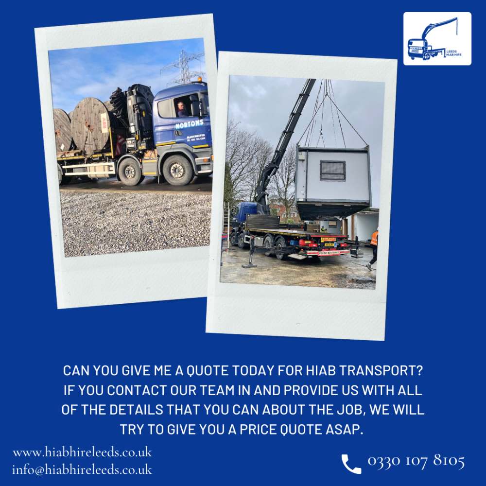 Get a quote today for Hiab Transport